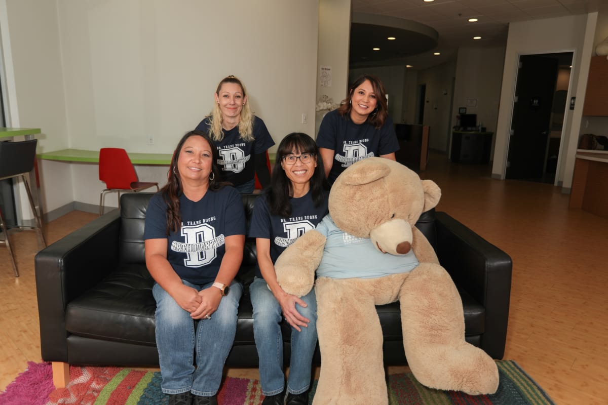 Duong Orthodontics team photo inside the office